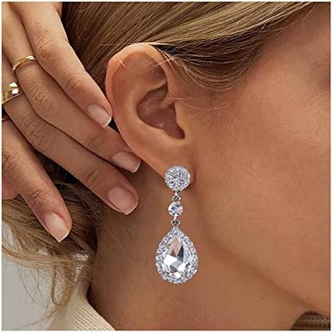 Allereya Vintage Teardrop Crystal Earrings Cover