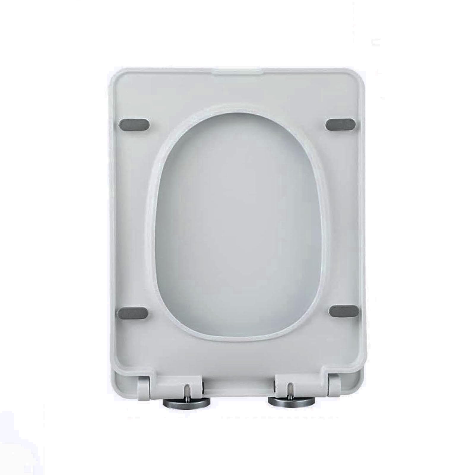 Ugzxcvbn One Color Soft Close Toilet Seat With Adjustable Hinges, Adjustable Hinges Toilet Seat, Rectangle White Slow-Close Quick-Release, Multiple Sizes(6A 35.5 * 45Cm)
