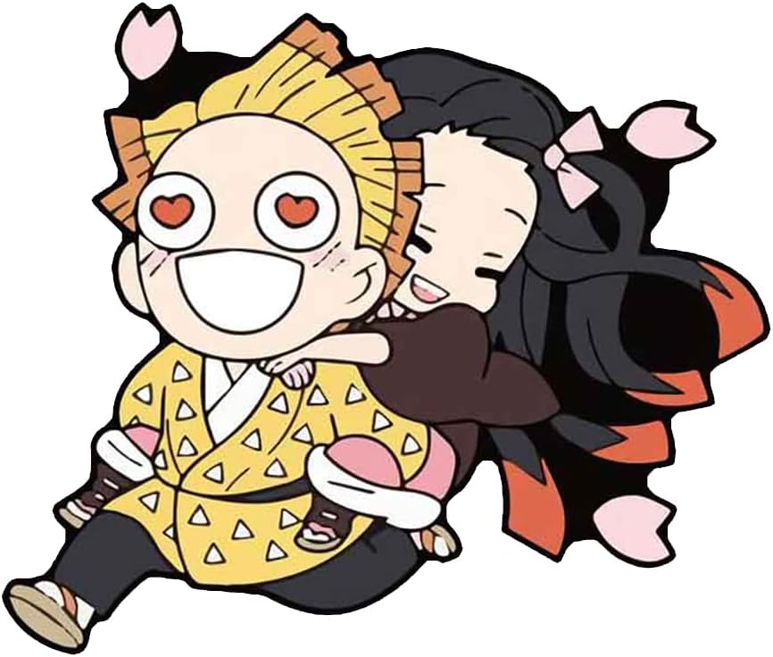 okimari -Kamado Nezuko Agatsuma Zenitsu Peeker - Calcomanía de vinilo de Demon Slayer