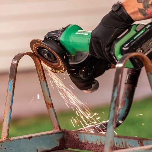 Metabo HPT 18V MultiVolt 4-1/2" Paddle Switch Angle Grinder, Cordless Power Angle Grinder, High Speed 750W Motor, Safety Paddle Switch, Anti-Vibration Side Handle, Tool Body Only, G1812DFQ4 - Image 6
