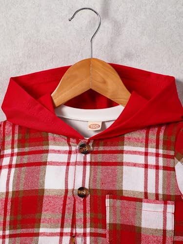 Image of Boys 2 Pieces Clothing Shorts Set Short Sleeve Plaid Button Down Shirt and Cargo Shorts Set 4-12Y