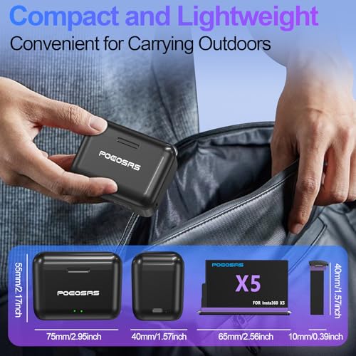 Image of 360 X5 Battery for insta360 x5,2-Pack 2850mAh 360 X5 Replacement Batteries with Fast Charger for Insta 360 X5 Camera（x5Battery Protection Cases*2）