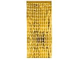 Lot de 6 - Rideau de porte aluminium or 2x1m