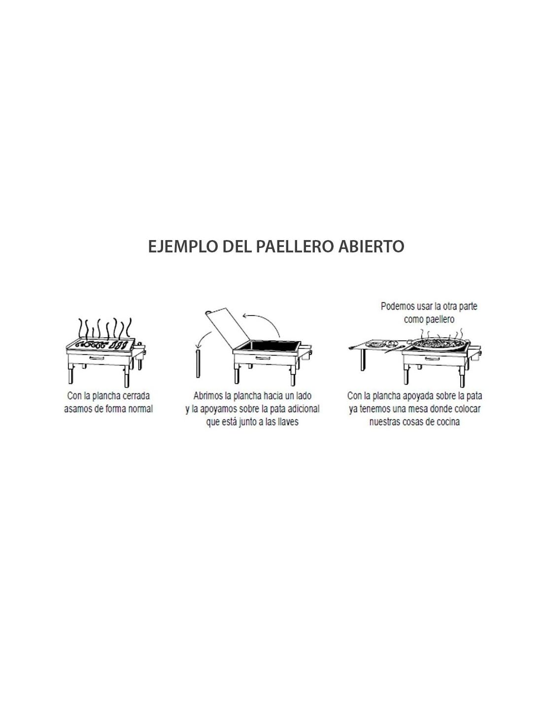 FERRETERIA LEPANTO Paellero Gas, Plancha paellero Gas Sobremesa (59x41x29CM)
