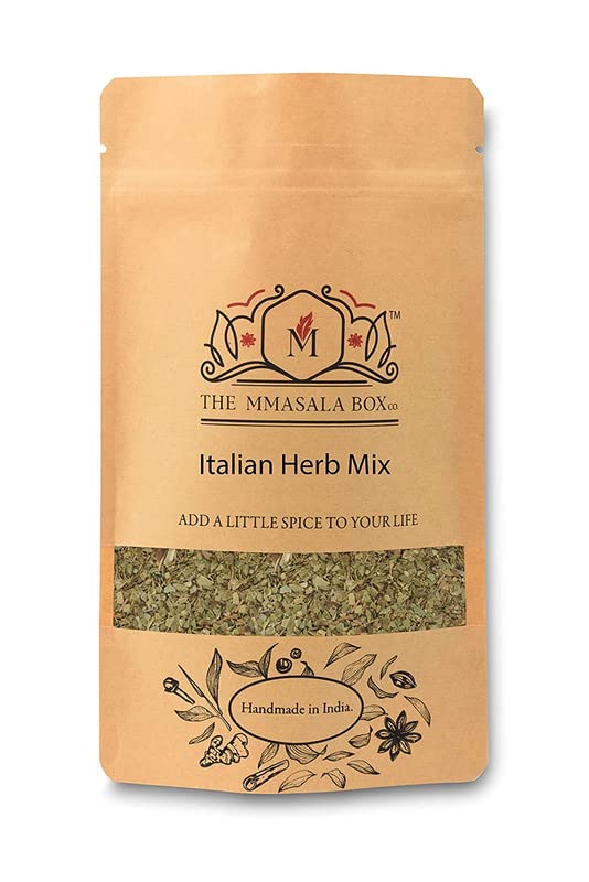 Mmasala Box Co. Italian Herb Mix Oregano (100 Gms)|Classis Blend of Spices For Pizza, Pasta, Garlic Bread & Italian Food| All Purpose Seasoning Flakes |All Natural & Chemical Free