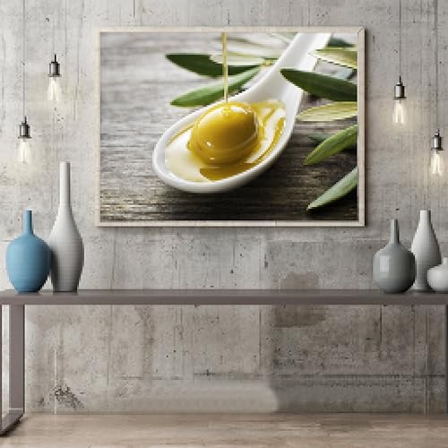 Olives vertes impression sur toile vintage antique KEBIA affiche décorative sans cadre