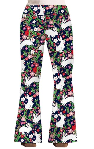 Image of Deerose Girls Halloween Hippie Bell Bottom Pants High Waist Flare Pants 5-14 Years