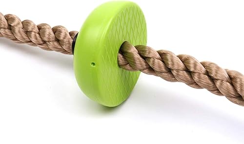 Miniatura 5 de Asiento de columpio de disco LED, cuerda de escalada con plataformas, juego de columpios al aire libre, patio trasero, accesorios multicolor