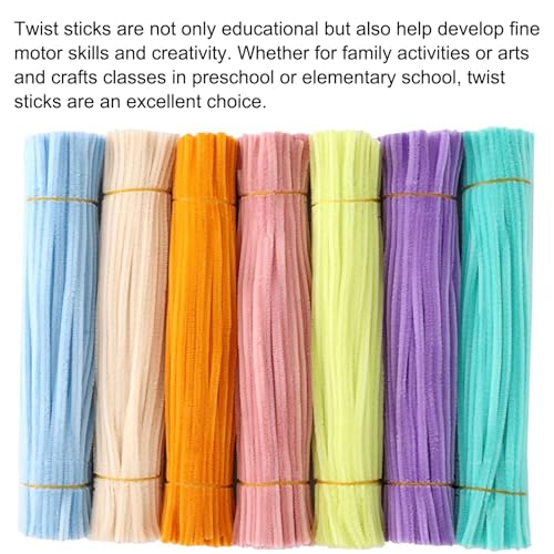 Fil chenille bricolage pastel cure pipe pour fêtes - 7