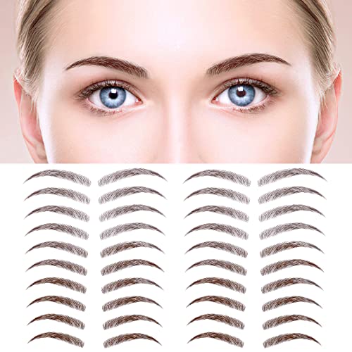 MWOOT Autocollants de Sourcils 4D Patch,6 Feuilles Eyebrow Tattoos Stickers Autocollant Bionique pour Sourcils ,Faux Sourcils Pochoirs Tatouage Imperméable...