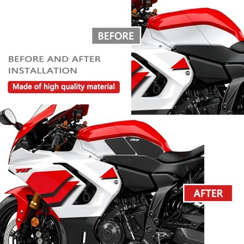 Image of for YZF-R7 yzfr7 2026 New Accessories Fuel Tank Anti-Slip Stickers Side Guards Knee Anti-Slip mats Protective Stickers 7-piece Set Rubber Fuel Tank Stickers Tank Pads Tank pad Gas (YZFR7 2026)