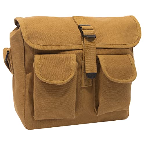 Rothco Canvas Shoulder Bag – Rugged Vintage Crossbody Storage Utility EDC Bag