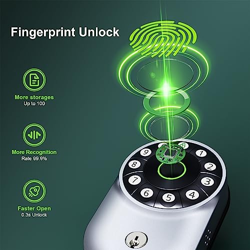 Fingerprint Keyless Entry Door Lock: Banskey Fingerprint Door Lock, Smart Locks For Front Door, Smart Door Lock, Combination Lock, Keypad Deadbolt Lock, Door Lock With Keypad, Digital Door Lock #TOP2
