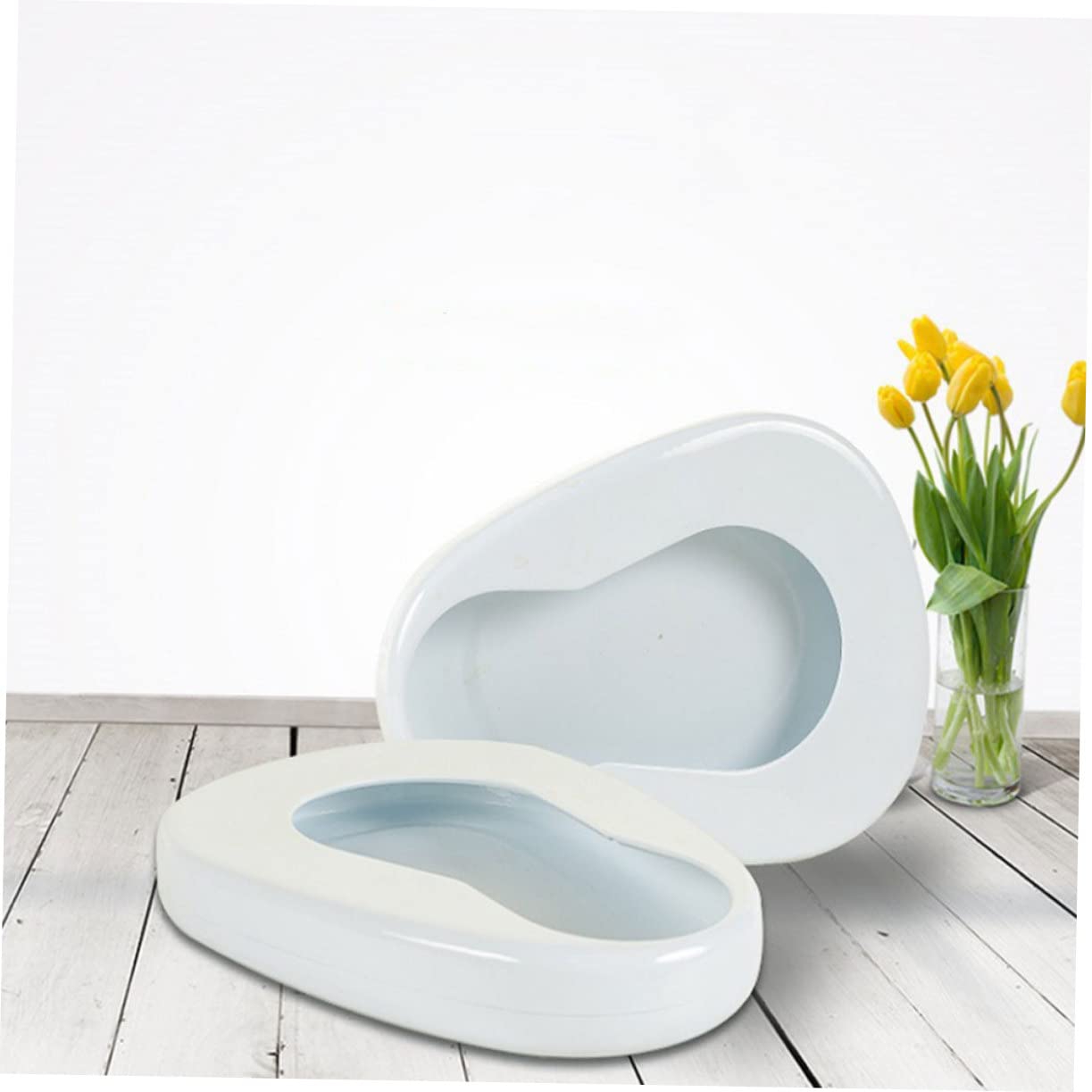 NOLITOY Bacinilla Portátil para Pacientes Encamados Diseño Ergonómico con Asiento Amplio y Cómodo Fácil Limpieza para Cuidado Domiciliario de Adultos Mayores y Personas con Movilidad