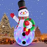 Danxilu 20 FT Tall Christmas Inflatables Snowman Built-in Rotating LED Lights Outdoor Decorations, 20 Foot Giant Snowman with Blower Blow Up Yard Decoration for Home/Lawn/XmasParty/Parks/Squares