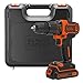 Price comparison product image BLACK+DECKER 18 V Cordless Hammer Drill 2-Gear with 1.5 Ah Lithium-Ion Battery and Kitbox, BDCHD18K-GB