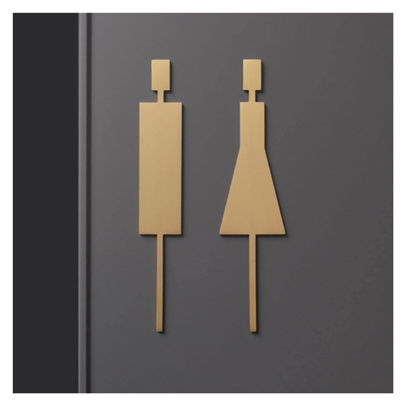Letreros Divertidos para Puerta de baño, Letrero para baño, Letrero para Puerta de Inodoro, Letrero para baño, Letrero/Cartel de latón para Puerta de baño par(