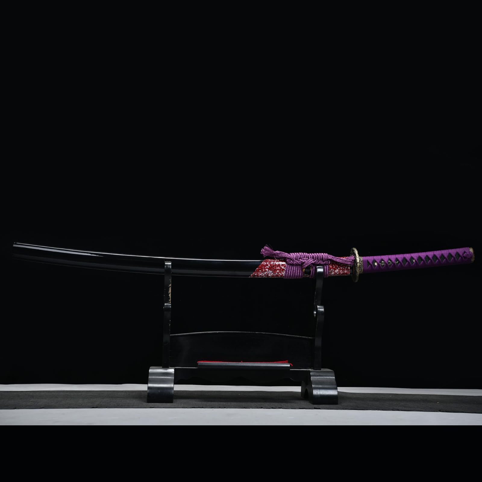 103cm Handarbeit Echtes Katana,1060 Stahl Japanisches Samurai-Schwert mit Scheide,Metallschwert für Cosplay,Training Sammeln & als Geschenk