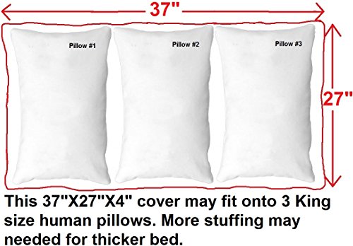 Dogbed4less DIY Pet Bed Pillow Brown Microsuede Duvet Cover and Waterproof Internal case for Dog and Cat at 37X27X4 Inch… - Image 7