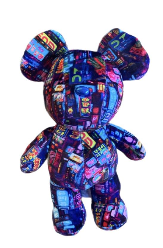 UKToyworld Neon Signs Street Bear Soft Toy 12 inch Street Bears Plush