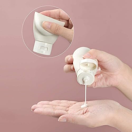 Miniatura 3 de Botella de viaje, juego de 3 recipientes exprimibles recargables a prueba de fugas (2.3 onzas líquidas) con etiqueta y bolsa de transporte