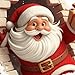 Santa Claus Stickers, Christmas Santa Wall Decorations, Wall Stickers for Home Decor, Easy to Apply Holiday Decoration Tool, Christmas Decal Accessory for Living Room Bedroom Office School