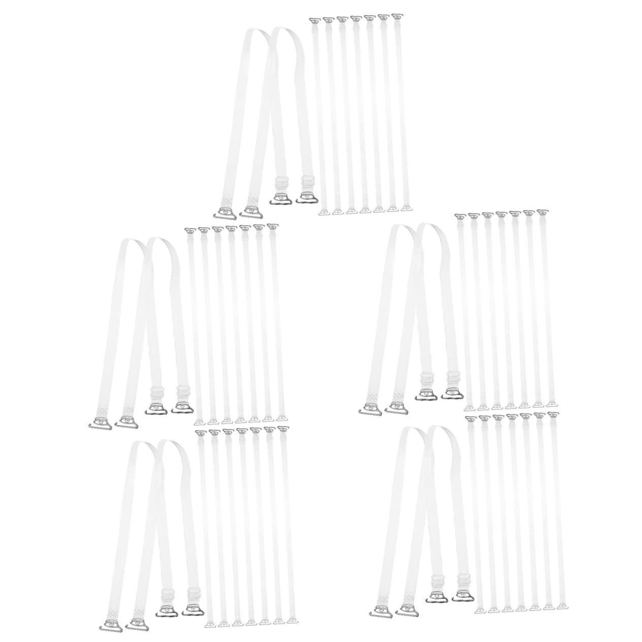 100piezas Tirantes De Sujetador Invisibles Ajustables y Antideslizantes Transparentes Para Mujer Compatible Vestidos Sin Tirantes
