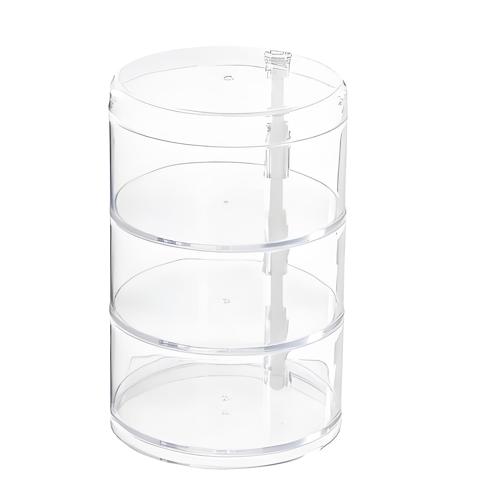 TQUXNGA Stylish Rotating Multiple Layer Organizers Box in Clear for Easy Visibility and Quick Access Home Accessory Planner