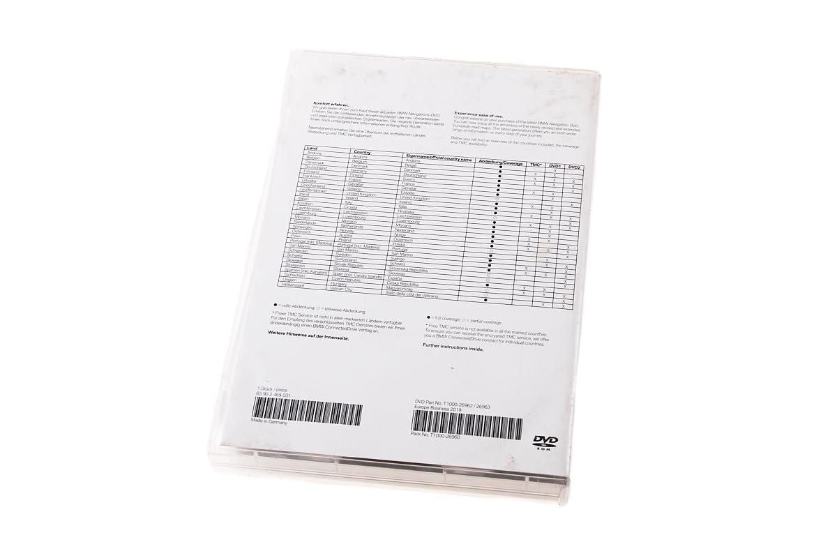 BMW Navi Update 2019 Business DVD Road Map Europe