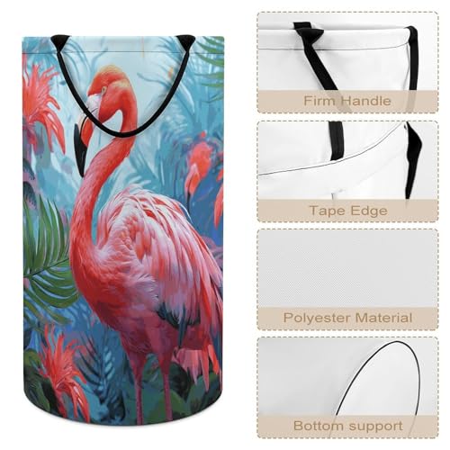 Panier à linge pliable grand format imperméable rose pour chambre et bain