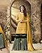 ZIYA Fashion Women's Georgette Embroidered Sharara style 3 Piece Suit Salwar Mohini Set - Yellow, Medium