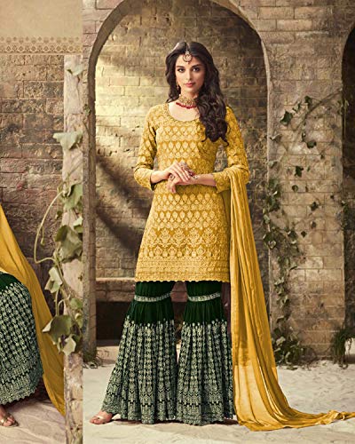 Fashion Indian Pakistani Sharara Palazzo Suit Wedding Party Wear Dress for Eid Ramzon Womens Suits 72002 Mohini2