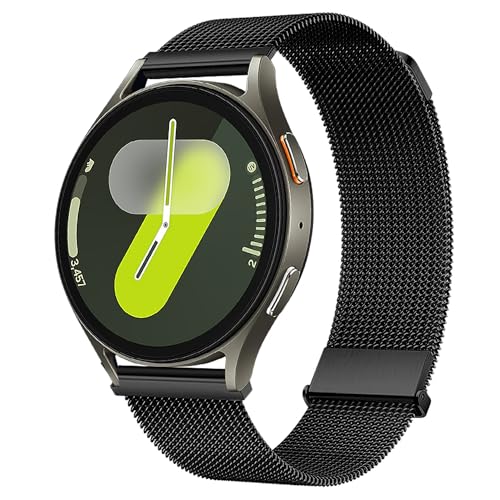 Image of Magnetic 20mm Stainless Steel Mesh Strap Compatible with Samsung Galaxy Watch 7 /6 /5 /4 /FE 40mm 44mm Milanese Bands Compatible with Huawei GT3 42mm /Vivoactive 6 /5 /3,forerunner 165,Venu 2 Plus