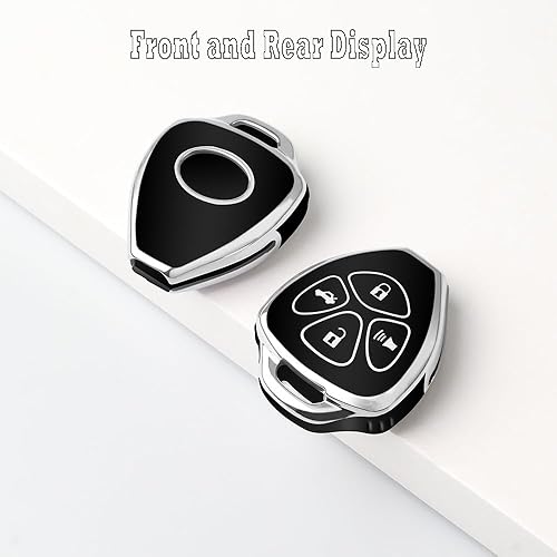 Miniatura 3 de QBUC Funda para llavero Toyota con llavero, funda para llave de automóvil para Toyota Camry 2007-2011  Avalon Corolla 2008-2013  Venza 2009-2016 con