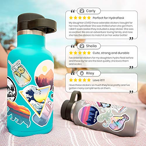 cute hydro flask with stickers
