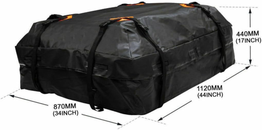SOLUSTRE Waterproof 600d Oxford Car Roof Cargo Bag Soft Shell Vehicle Rooftop Luggage Carrier for Travel Storage Dustproof Sun Protection