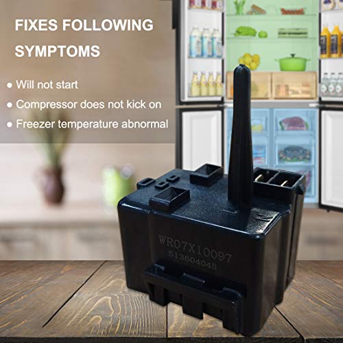 Ultra Durable Wr07X10097 Start Device 513604045 Relay And Overload Assembly Refrigerators Replaces 1265640 Ap4300623 Ps1766101 - Exact Fit For Ge Refrigerators #TOP4