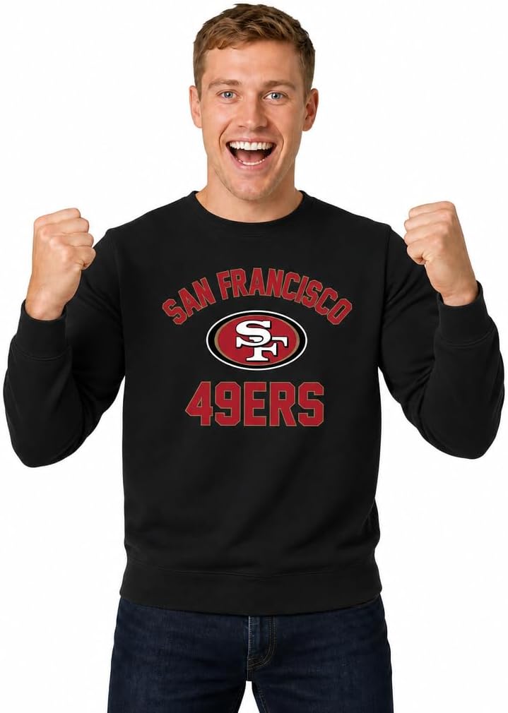 NFL Gameday Crewneck Sweatshirt, Cotton Fleece Pullover Men Women