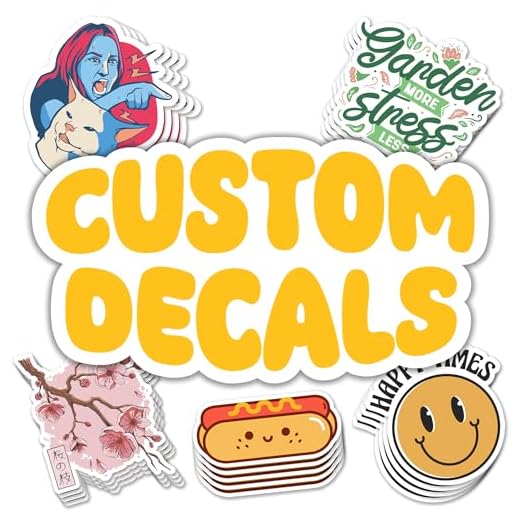 VulgrCo Personalized Custom Individually Die Cut Stickers Decals for Fun, Business, Weddings, Birthdays, Gifts Waterproof (Standard Stickers)