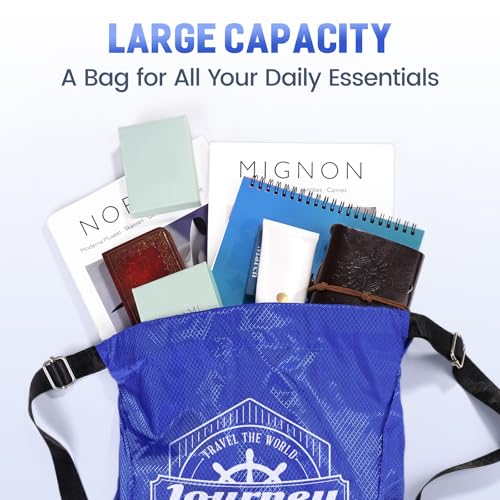 Custom Waterproof Drawstring Backpack Bulk, Thickened Custom Bags With Your Logo & 2 Side Pockets, Portable String Backpacks, Promotional Items Cinch Bag for Gym, Beach, Shopping, Daily Use, Business2