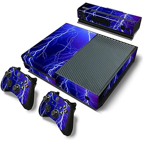 Gam3Gear Decals Skin Vinyl Sticker for Original Xbox ONE Console & Controller (NOT Xbox One X/Xbox One Elite/Xbox One S) - Blue Thunder