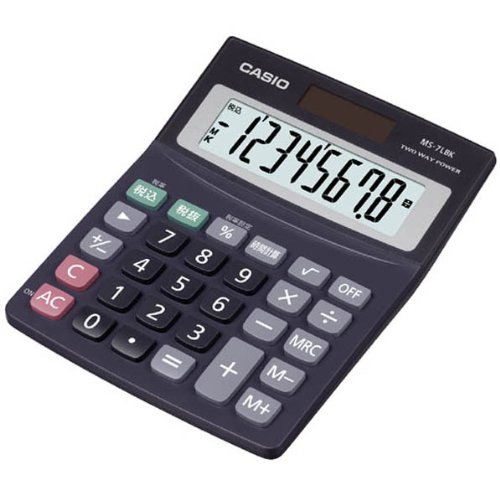Amazon.co.jp: カシオ 電卓 MS-7LBK-N : 文房具・オフィス用品