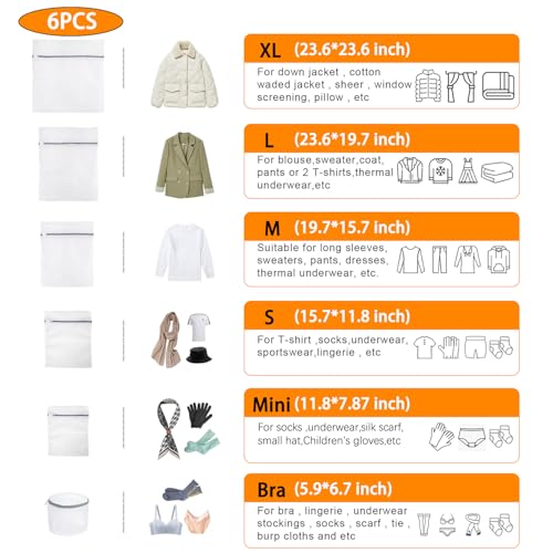 XXL Shoe Washing Machine Bag Laundry Bag(8-Piece Set) with Durable Zipper - Reusable Shoe Washing Bag for Washer And Dryer, Soft Fine Mesh Wash Bags & Bra Laundry Bags for Delicates - Grey3