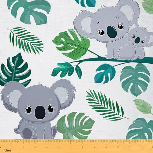 Cartoon Koala Fabric by The Yard