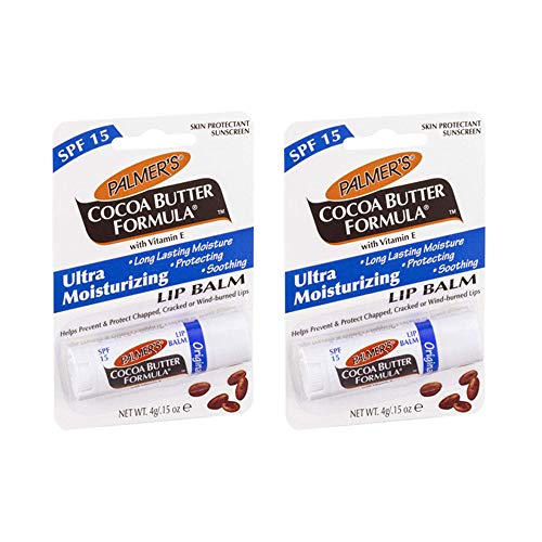 Bálsamo Labial Original de Fórmula de Manteca de Cacao de Palmer con SPF15 (2 x 4g Chapstick)