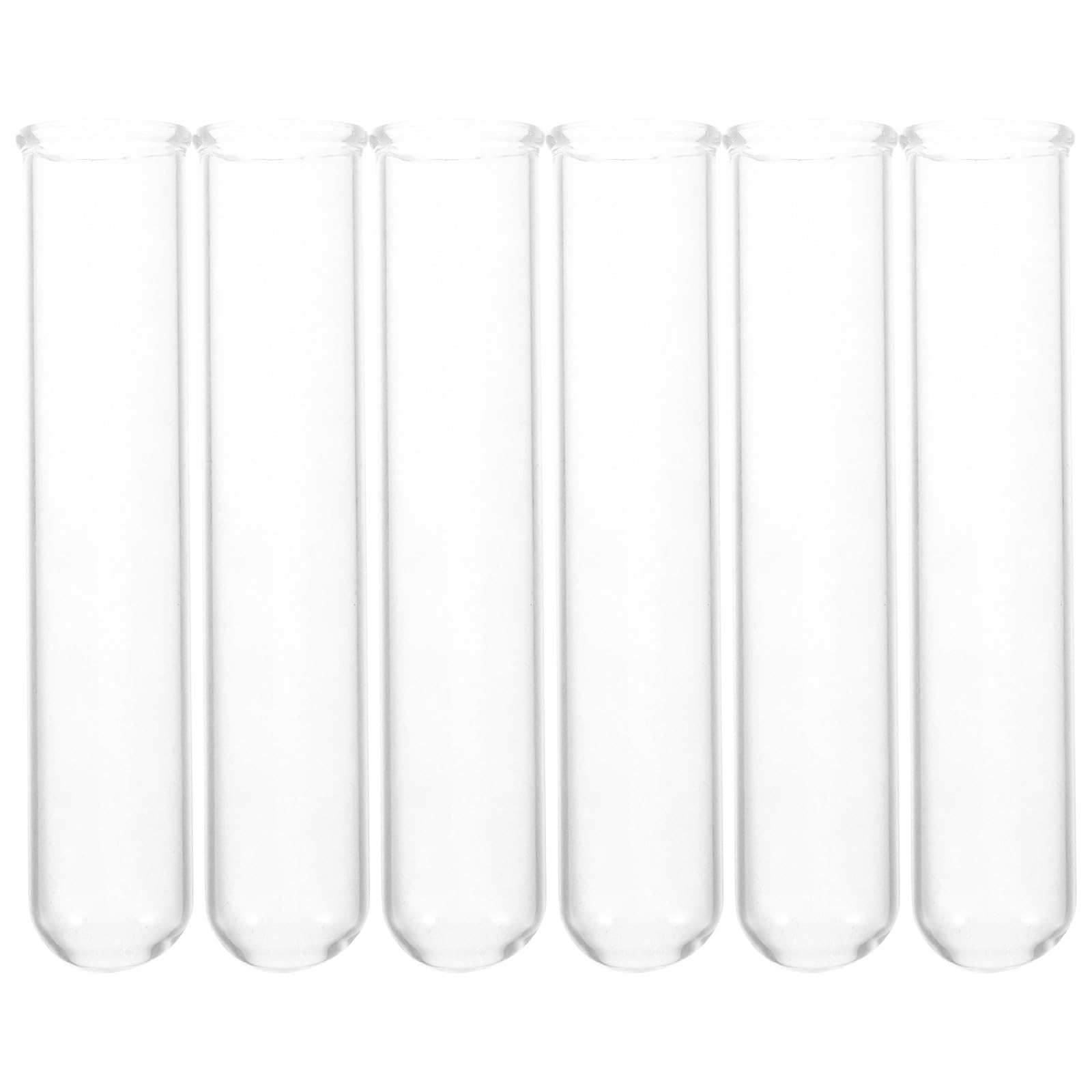 YARNOW 6pcs 15ml Clear Glass Test Tubes Plant Vases, Mini Hydroponic Planters for Indoor Greenery, Tabletop Window Sill Home Decor Propagation Desktop Decor