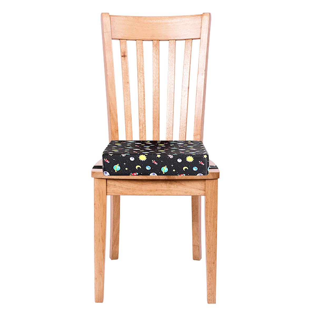DECHOUS Cuscino Rialzante per Sedia da Cucina Twill Nero, Imbottitura Sicura per Bambina, Adatto per Uso Domestico e Locale, Compatibile la Maggior Parte delle Sedie
