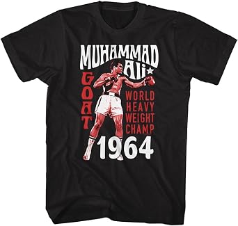 Muhammad Ali T Shirt Boxer Goat 1964 Heavyweight Champion Adult Short Sleeve T-Shirts Vintage Style Graphic Tees
