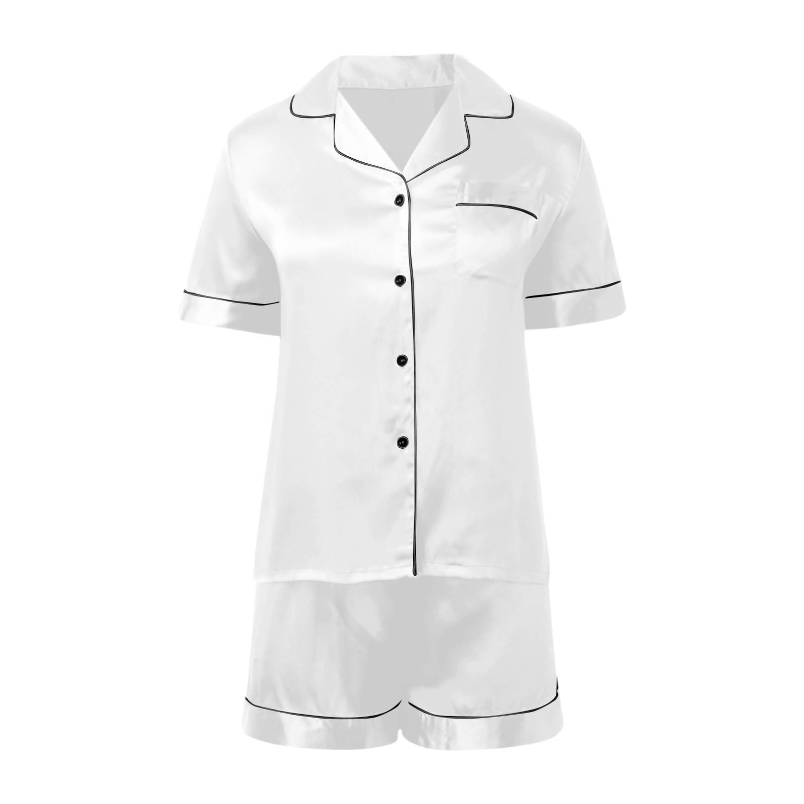 Combinaison short décontractée pour femme avec bouton de poche et design imprimé pour la détente et le confort au quotidien