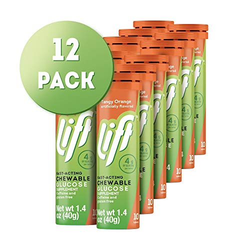 Lift Glucose | Fast-Acting Glucose Chewable Energy Tablets | Orange | 10 ct Tube (Pack of 12) - Image 3